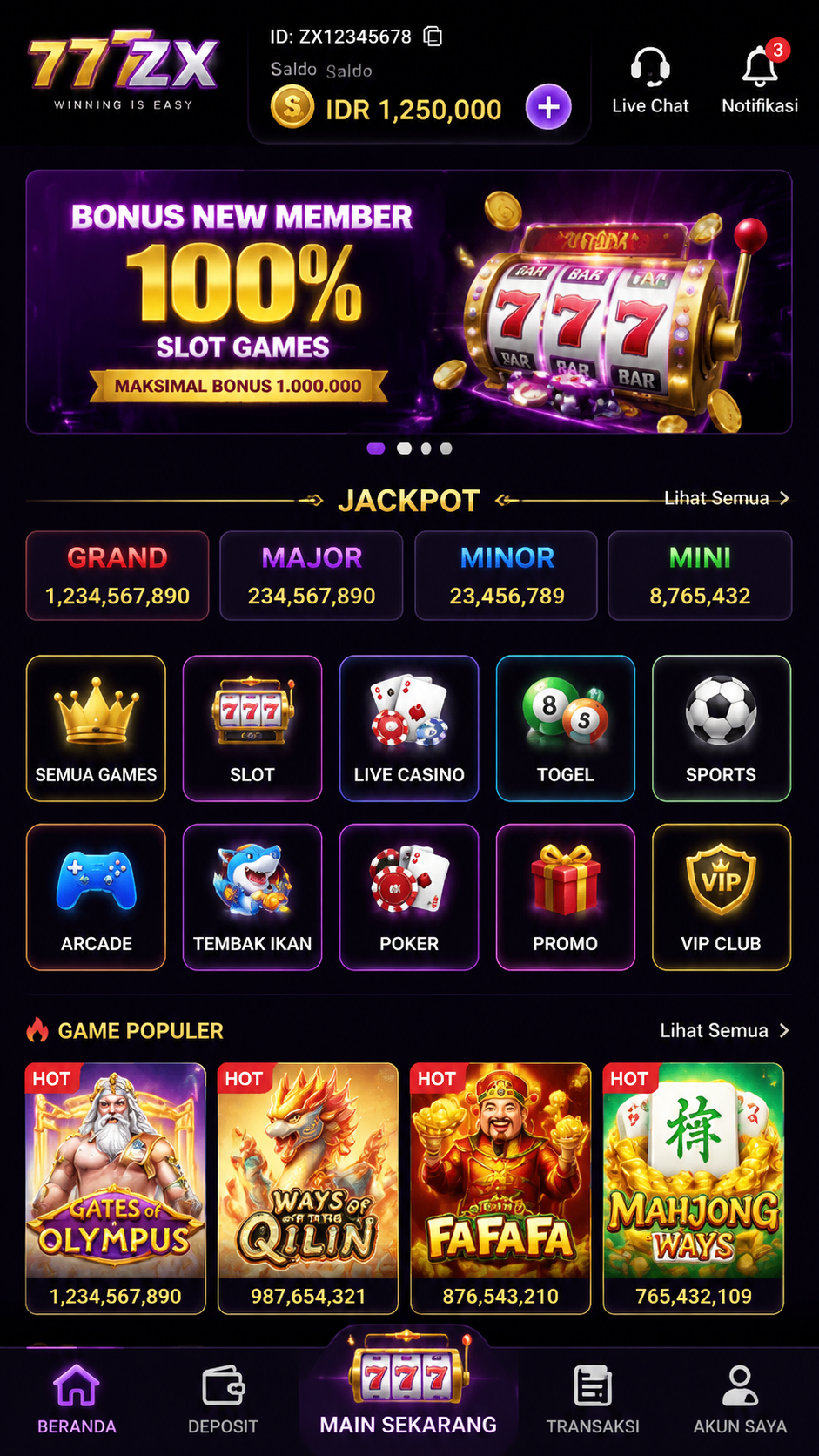 Screenshot 1 777zx